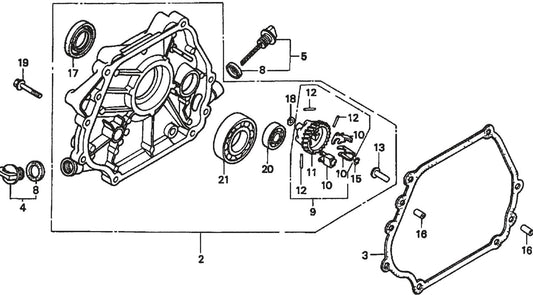 Honda GX390K1QWT2 Engine Crankcase Cover Assembly Parts For SP2 13H20 S13H20 S20H20 By Multiquip