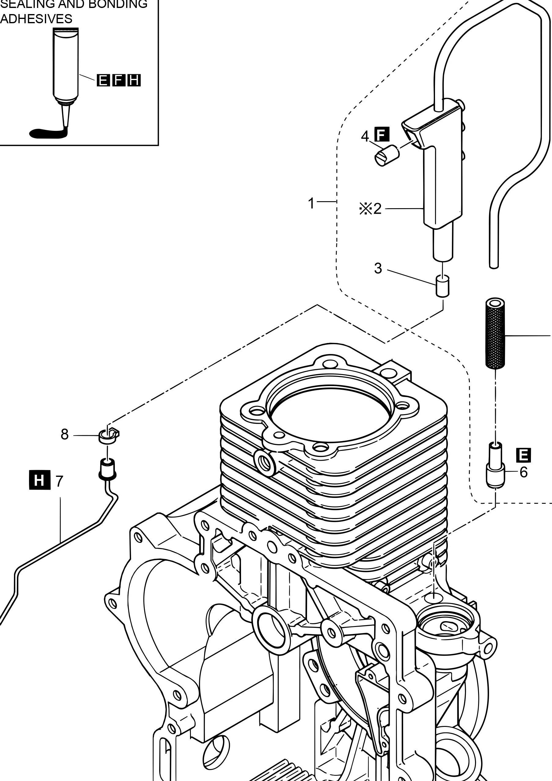MVH308DZ HATZ 1B30 Engine Crankcase Breathing System Assembly Parts