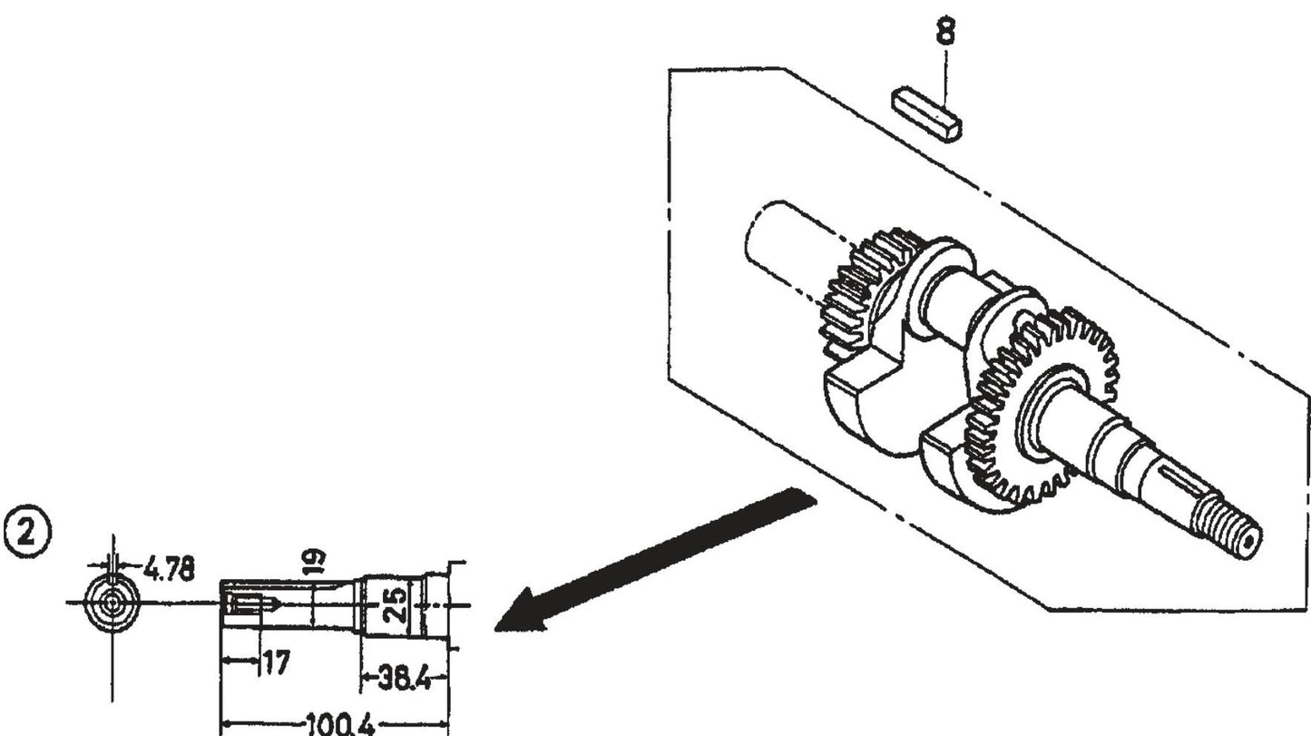 HONDA GX200QXC9 Crankshaft Assembly Parts For FCG1 Series by Multiquips 