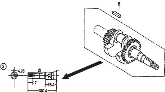 HONDA GX200QXC9 Crankshaft Assembly Parts For FCG1 Series by Multiquips 