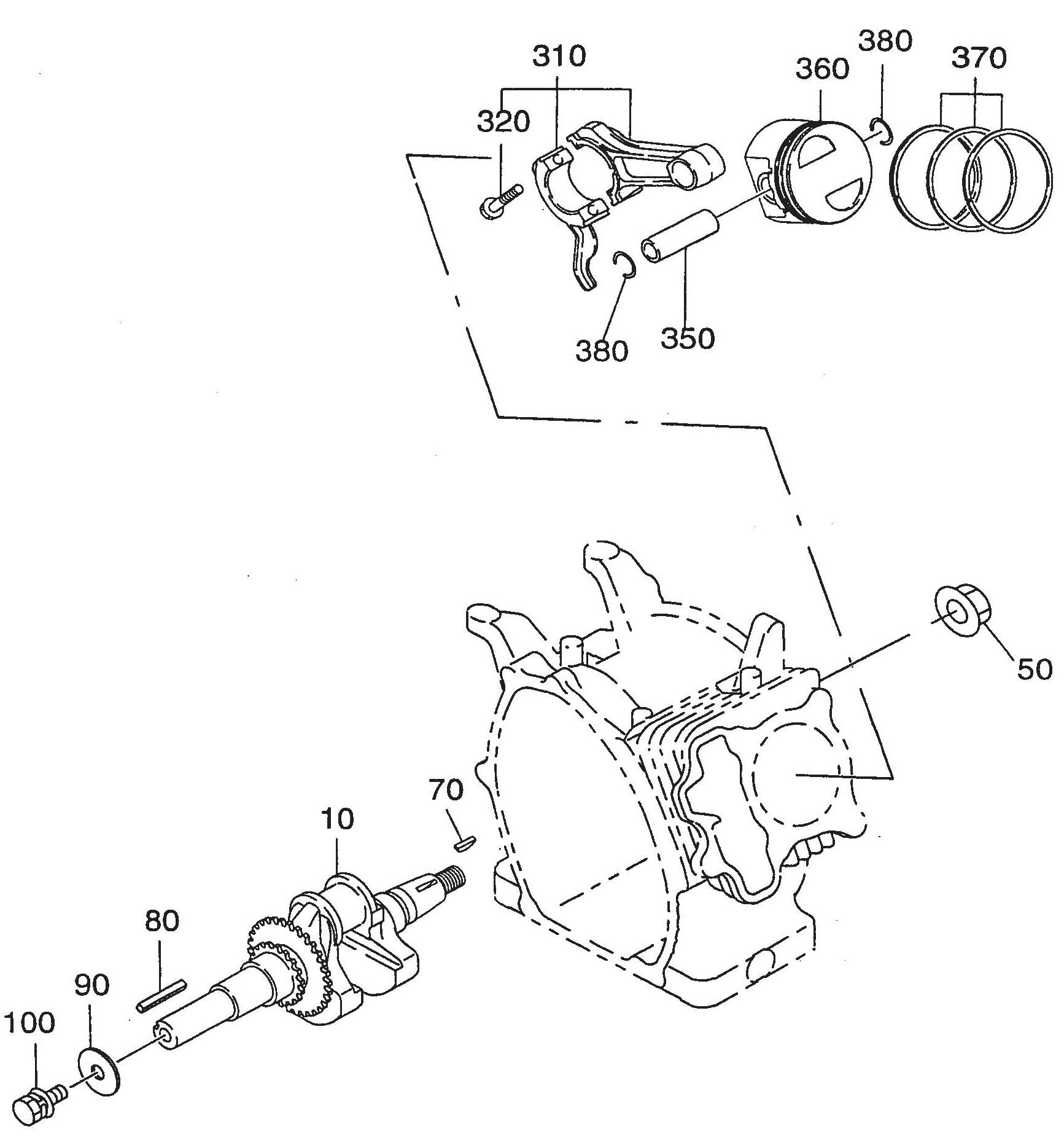 QP201TE ROBIN EX-170D51010 Engine Crankshaft and Piston Assembly Parts By Multiquip