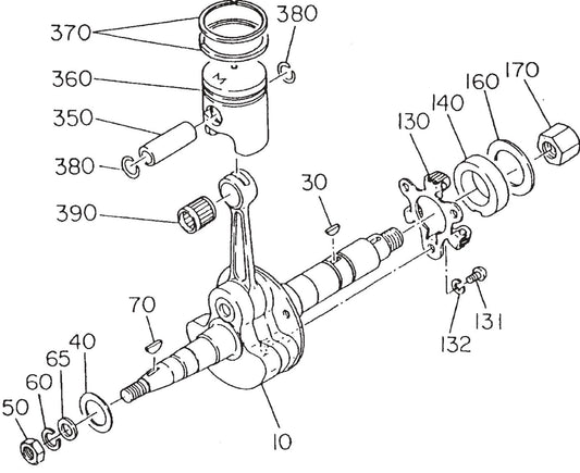 MTR35 HS Robin EC-08HS Engine Crankshaft And Piston Assembly Parts
