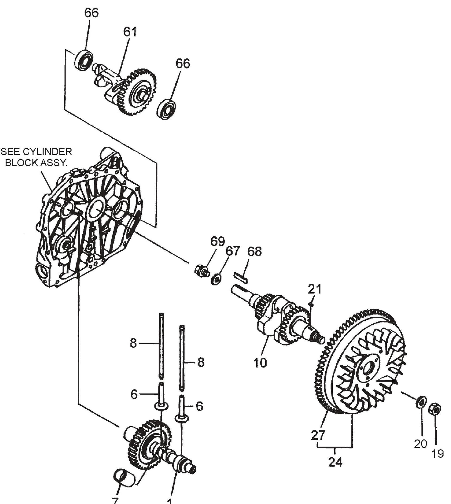 MVC98D2 Crankshaft And Camshaft Assembly Parts