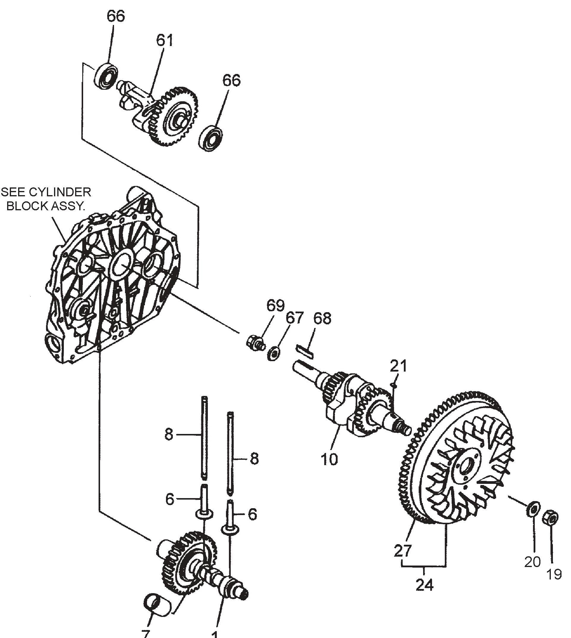 MVC98D2 Crankshaft And Camshaft Assembly Parts