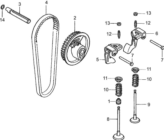 MTX80HDR Honda GX120RTKRBF Engine Camshaft Pulley Assembly Parts
