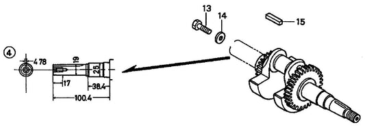 MVC88VGH/VGHW Honda GX160U1QMX2 Engine Crankshaft Assemble Parts
