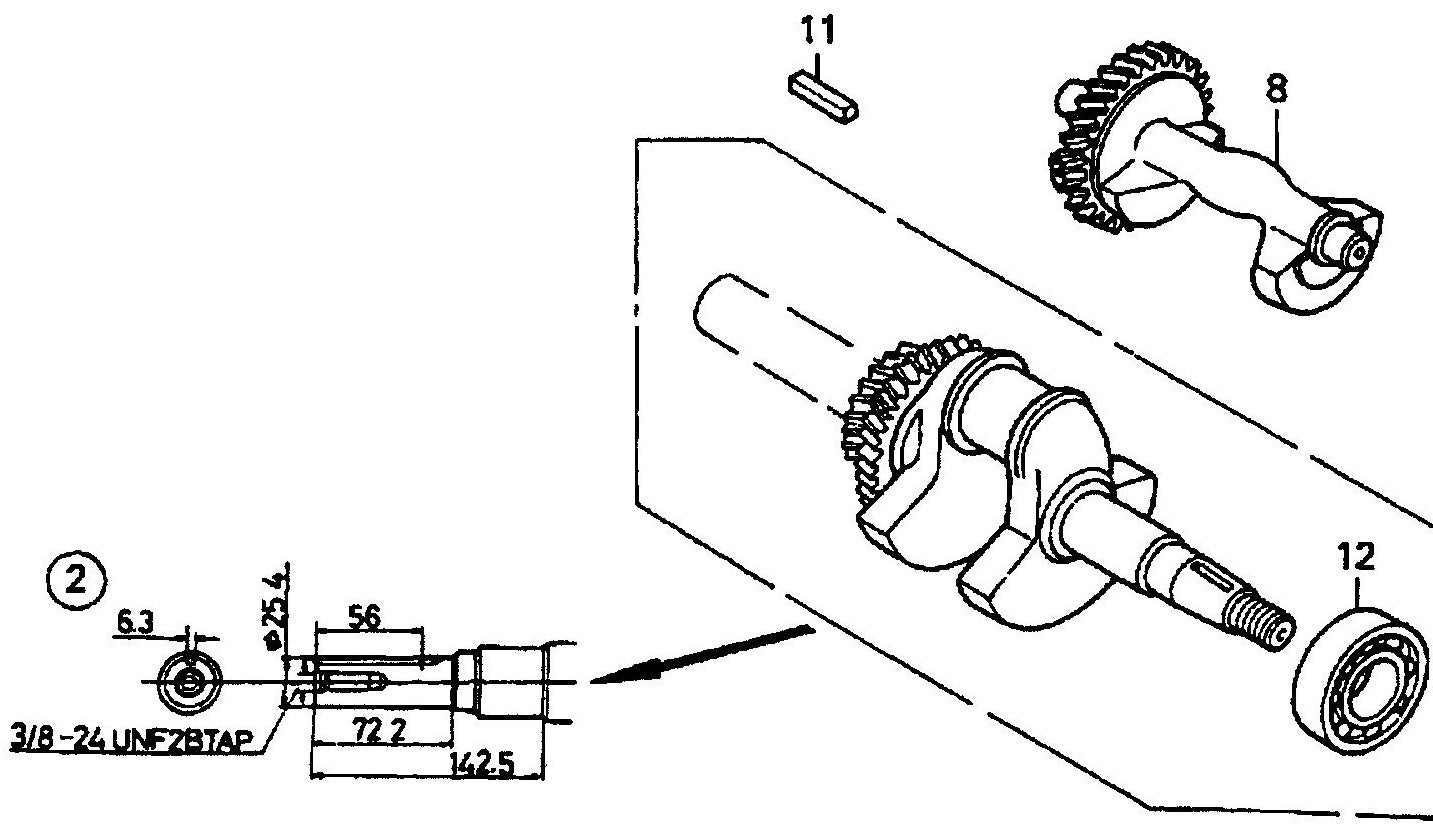 SP118 HONDA GX390U1QWT2  Crankshaft Assembly Parts