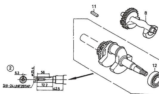 Honda GX390K1QWT2 Engine Crankshaft Assembly Parts For SP2 13H20A SP2 S20H20A  By Multiquip