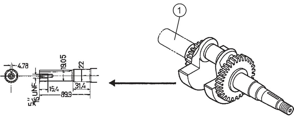 MVHR60HW HONDA GX120K1SM12 Crankshaft Assembly Parts