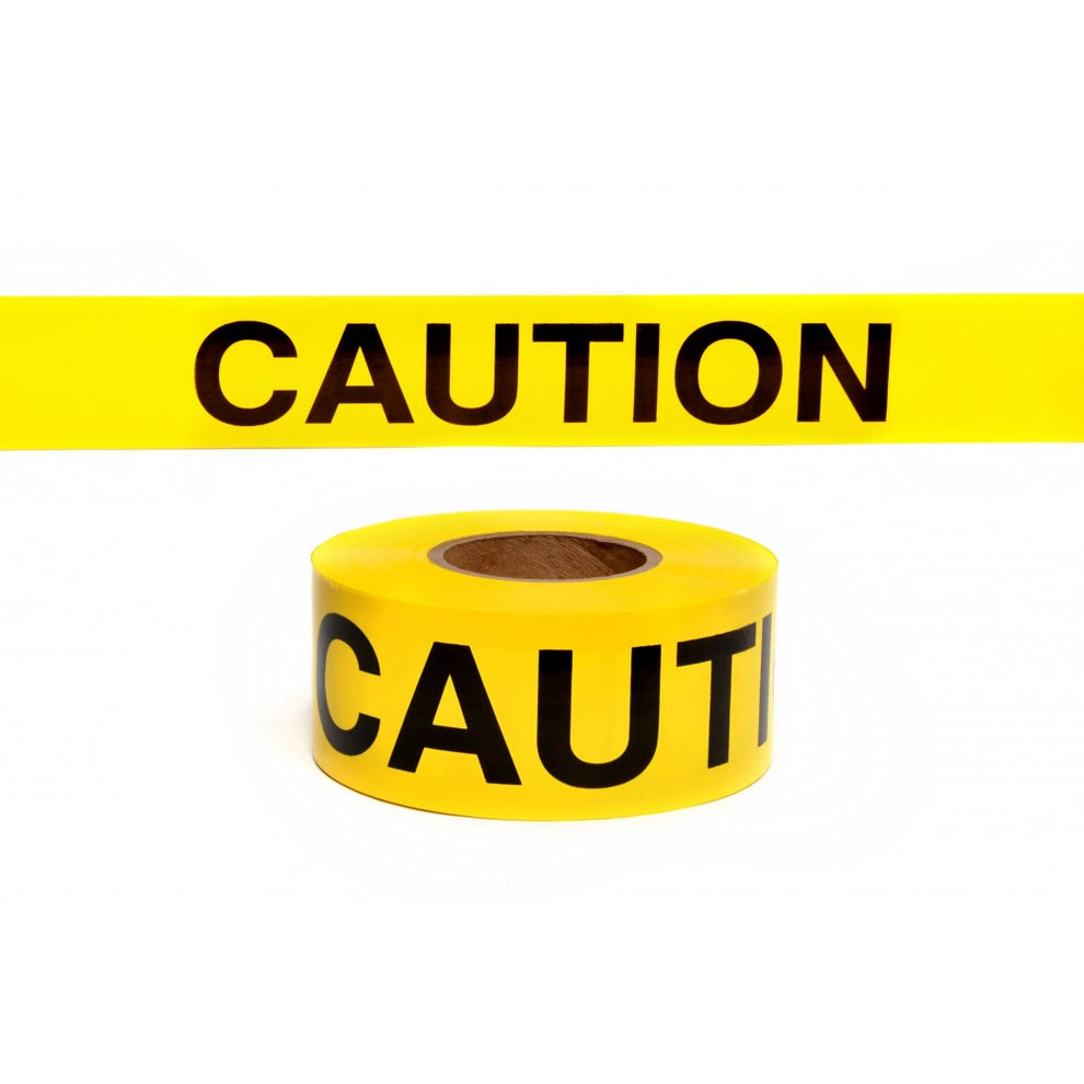 Johnson Level Standard Yellow Caution Tape - 3 Inch x 1000 feet 3324