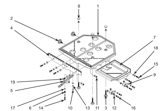CTC1020XL Cutting Table Assembly Parts By Norton Clippers