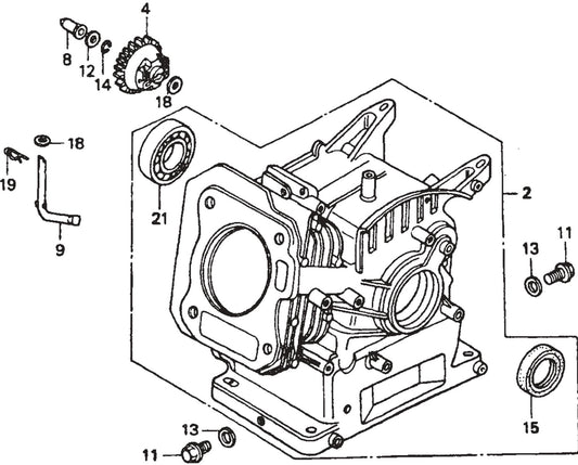 MVC77 Honda GX160K1QX2 Cylinder Barrel  Assembly Parts
