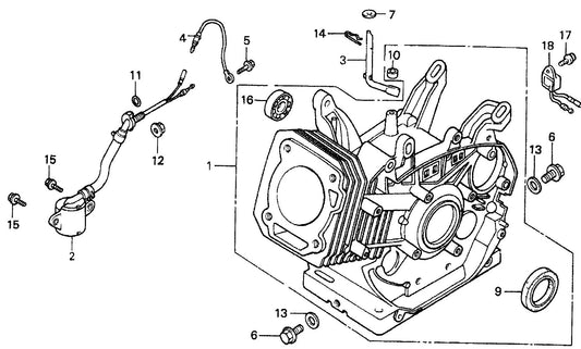 QP40TH HONDA GX340K1QA2 Engine cylinder Barrel Assembly Parts By Multiquip