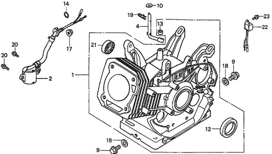HONDA GX390K1QWT2/GX390U1QWT2 Engine Cylinder Barrel Assembly Parts For SP1 Street Pro 1 Series By Multiquip