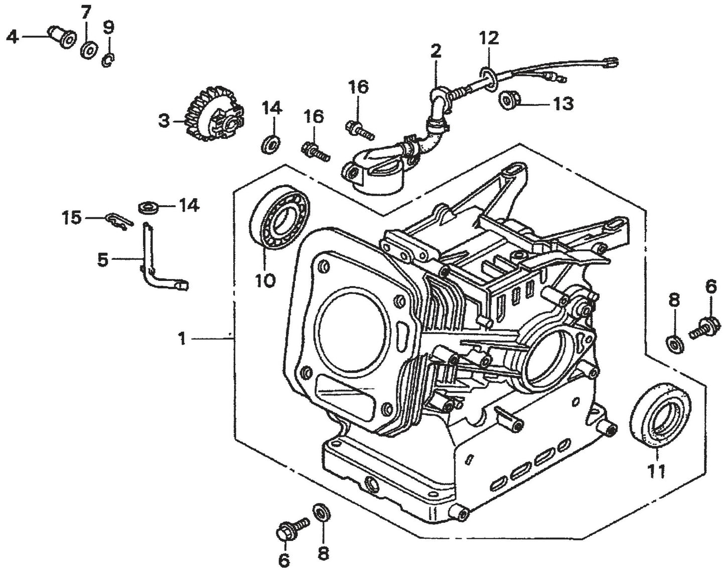 HONDA GX200QXC9 Cylinder Barrel Assembly Parts For FCG1 Series by Multiquips 