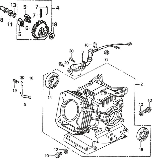 MQ MQD305 / MQD306 / MQD306HA HONDA GX120K1QX2 ENGINE Cylinder Barrel Assembly Parts By Multiquip