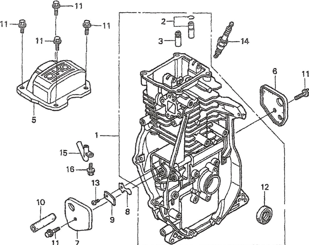 MT65HA Honda GX100KRBM Engine Cylinder Barrel Asseymbly Parts