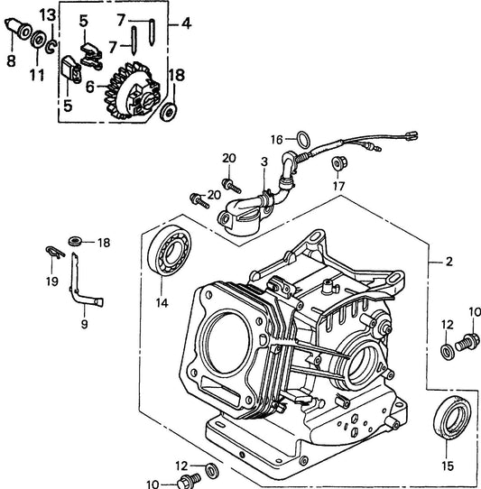 MQ MQD206H HONDA GX120K1QX2 ENGINE Cylinder Barrel Assembly Parts By Multiquip