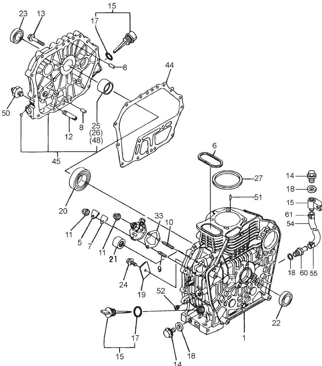 Cylinder Block Assembly Parts For YANMAR L100V1  MRH800DS Vibratory Rollers By Multiquip