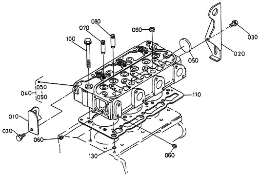 Cylinder Head Assembly Parts for KD1800-KD6 Light Towers by Multiquip