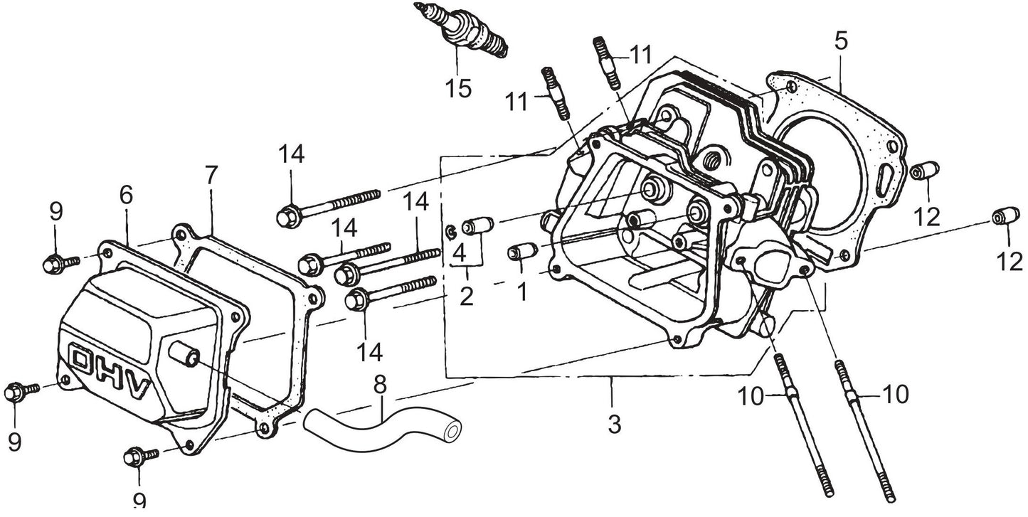 MVC80VH/VHW Cylinder Head Assembly Parts
