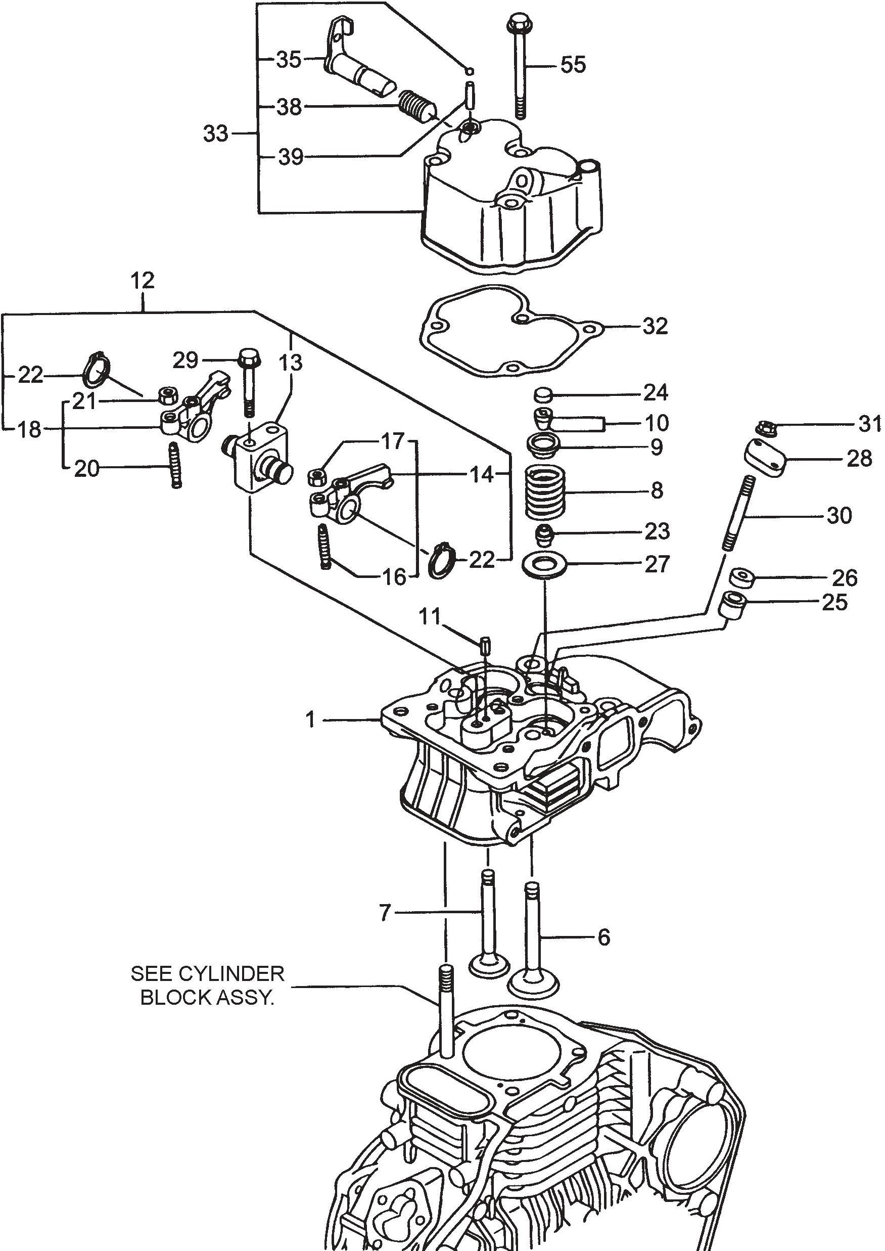 MVC98D2 Cylinder Head Assembly Parts