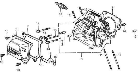 SP1G HONDA GX200UT2QXC9 Cylinder Head Assembly Parts