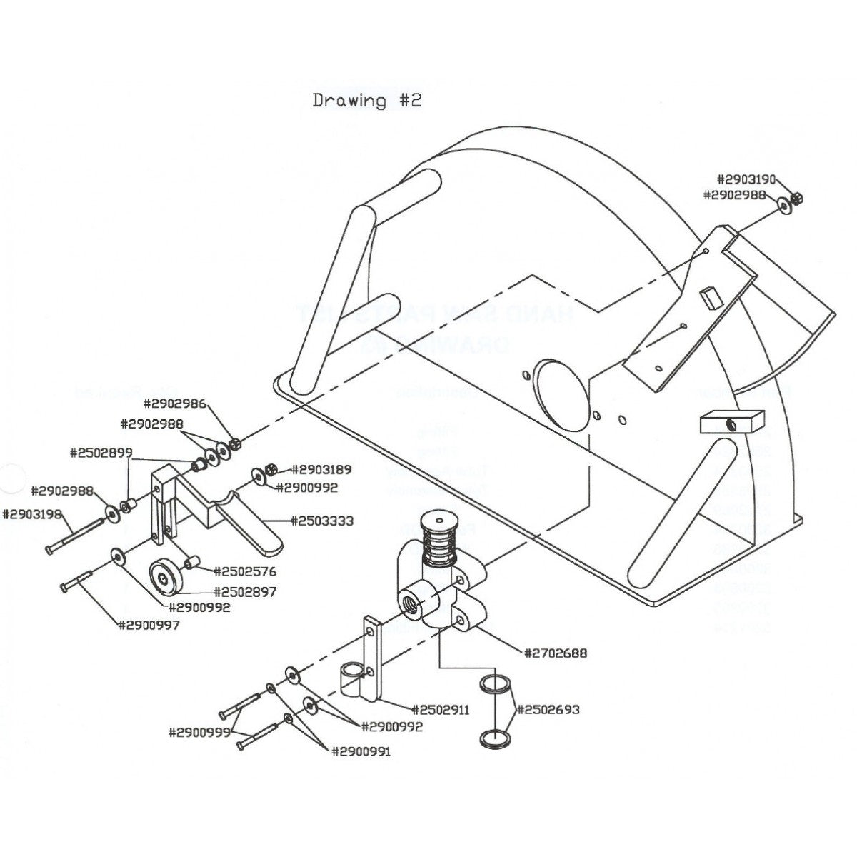 HS-20 HAND SAW PARTS LIST