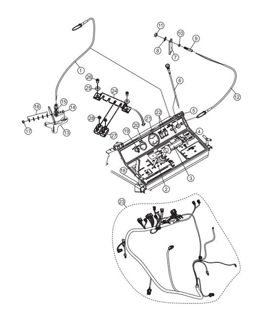 Gauges and Controls Assembly Parts-SP303516, SP303520, SP303526, SP303530 35 HP WISCONSIN DIESEL ENGINE