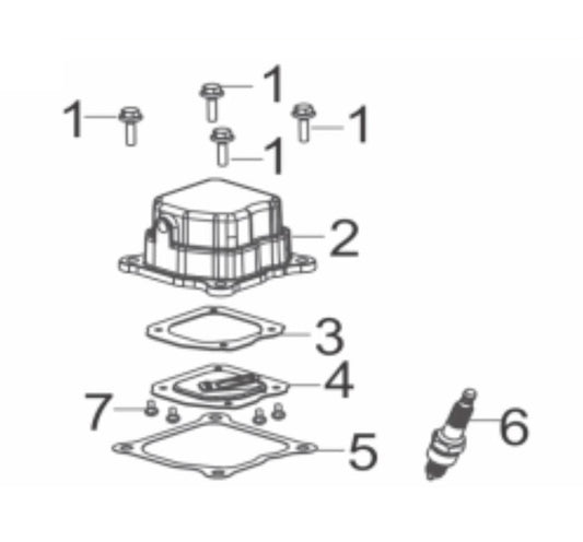 BE1200I Inverter Generator Cylinder Head and Cover Assembly Parts by BE Power Equipment