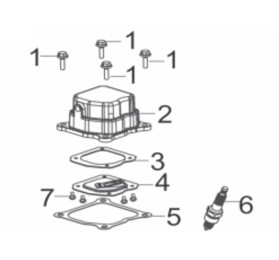 BE1200I Inverter Generator Cylinder Head and Cover Assembly Parts by BE Power Equipment