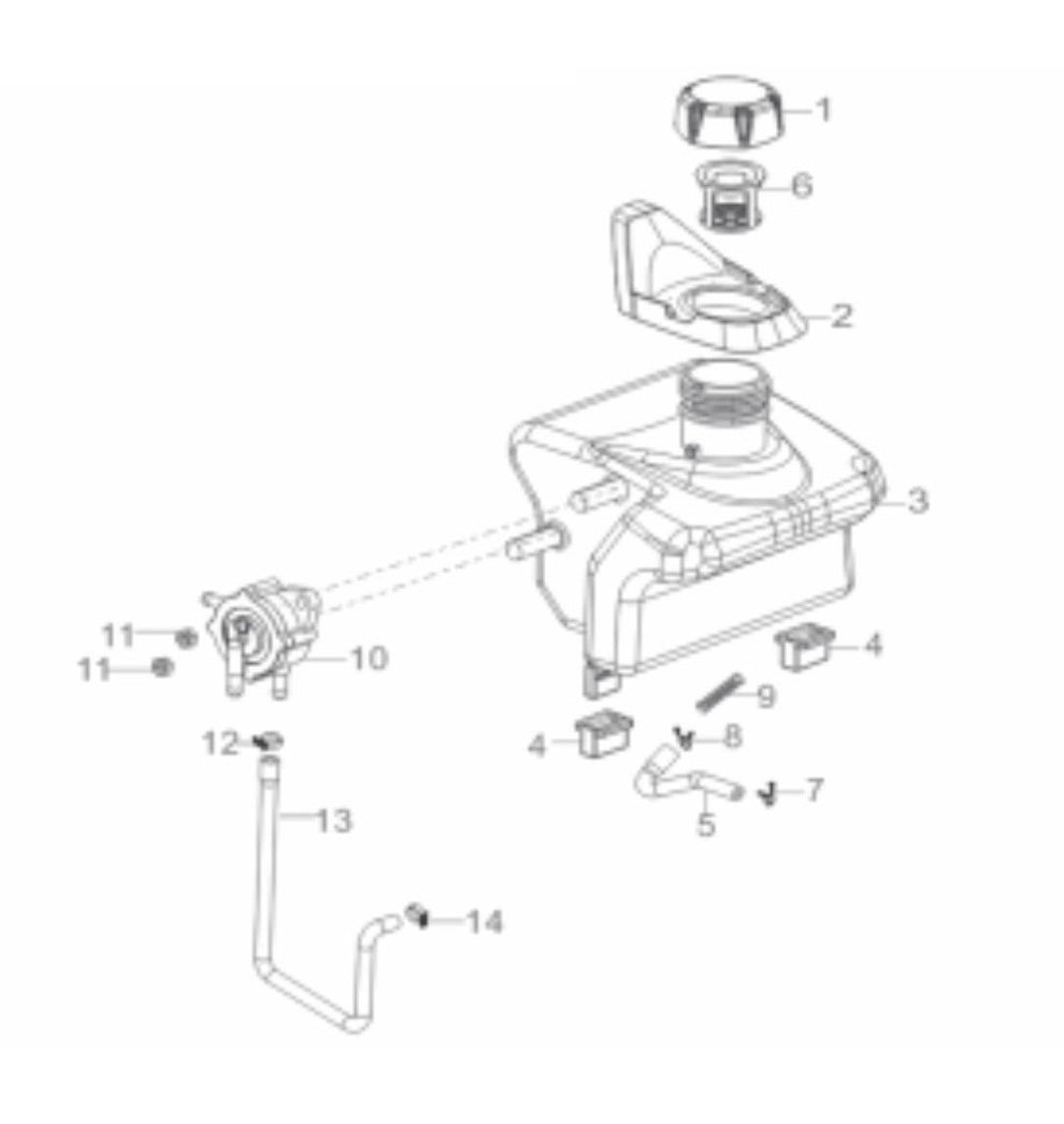 BE1200I Inverter Generator Fuel Tank Assembly Parts by BE Power Equipment