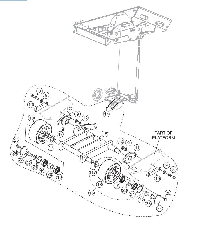 Front Axle Assembly Parts-SP303516, SP303520, SP303526, SP303530 35 HP WISCONSIN DIESEL ENGINE
