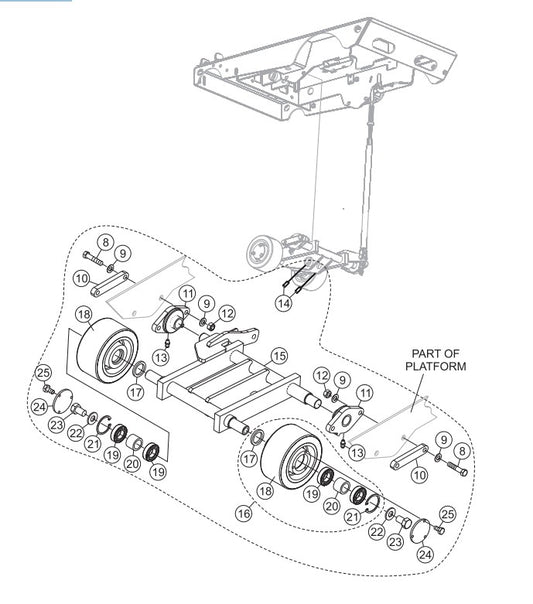 Front Axle Assembly Parts-SP303516, SP303520, SP303526, SP303530 35 HP WISCONSIN DIESEL ENGINE