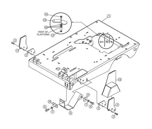 Platform Assembly Parts-SP303516, SP303520, SP303526, SP303530 35 HP WISCONSIN DIESEL ENGINE