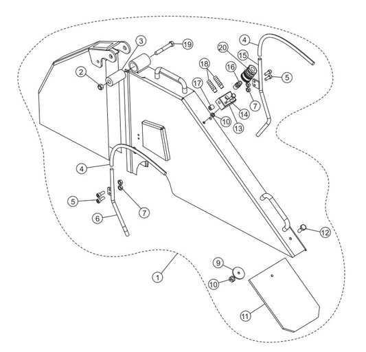 Bladeguard Assembly Parts-SP303516, SP303520, SP303526, SP303530 35 HP WISCONSIN DIESEL ENGINE
