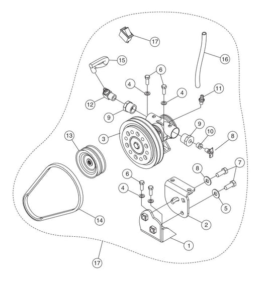 Optional Water Pump Kit Assembly Parts-SP303516, SP303520, SP303526, SP303530 35 HP WISCONSIN DIESEL ENGINE