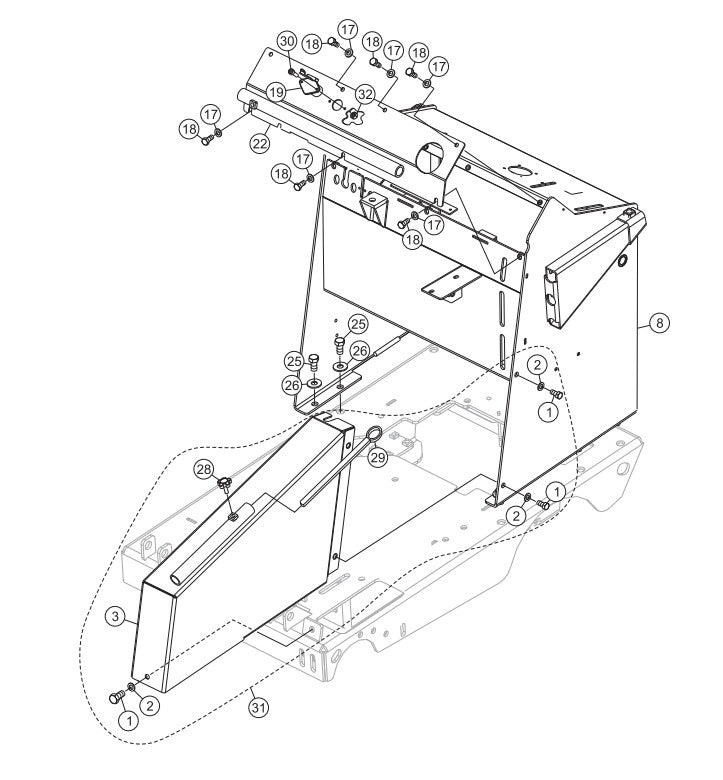 Console/Sheet Metal Assembly Parts-SP303516, SP303520, SP303526, SP303530 35 HP WISCONSIN DIESEL ENGINE