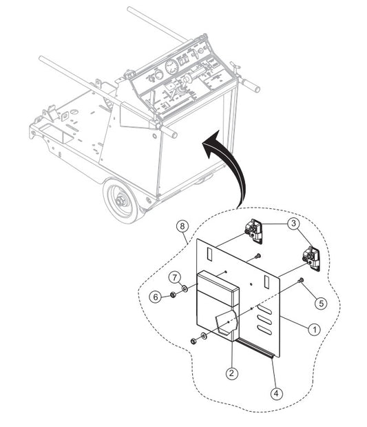 Access Panel Assembly Parts-SP303516, SP303520, SP303526, SP303530 35 HP WISCONSIN DIESEL ENGINE