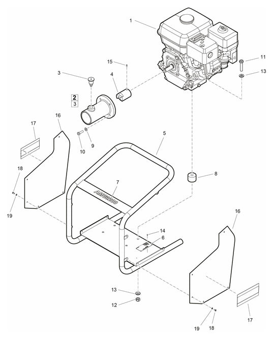 AMG 3200 (2018) Drive Unit Assembly Parts By Husqvarna