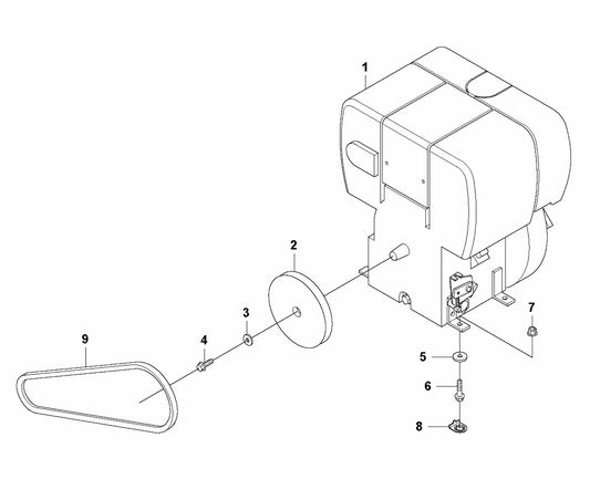 LF 130 LT Diesel Engine Installation -Hatz Assembly Parts by Husqvarna