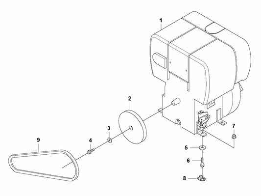 LF 130 LT Petrol Engine Installation-Hatz Assembly Parts by Husqvarna