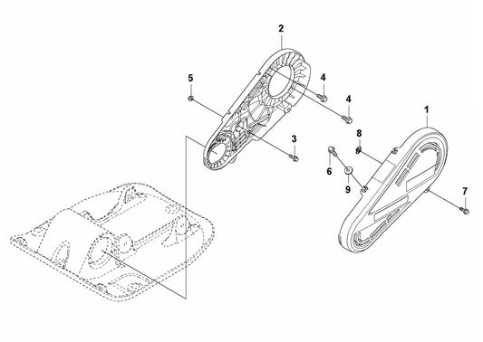 LF 130 LT Petrol Belt Guard-Hatz Assembly Parts by Husqvarna