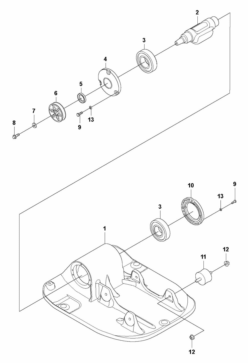 LF 130 LT Petrol Ground Plate Installation Assembly Parts by Husqvarna