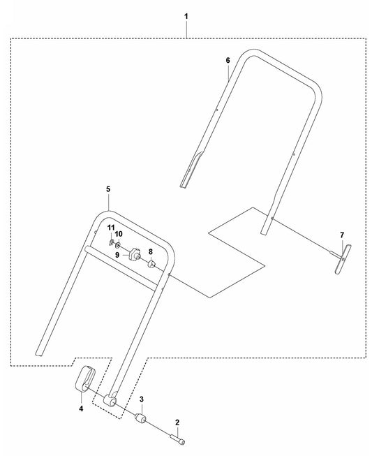 LF 130 LT Diesel Handle-Honda Assembly Parts by Husqvarna
