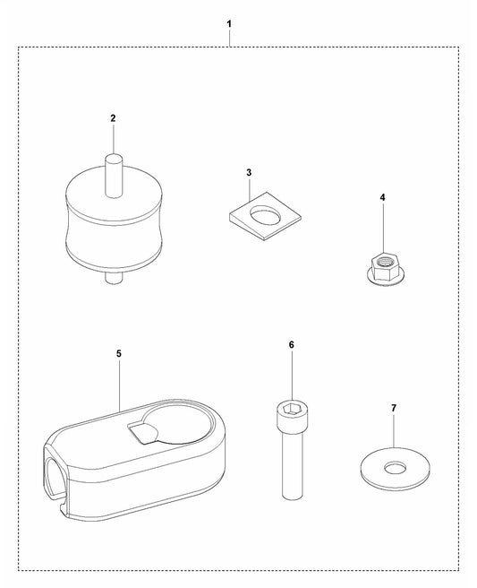 LF 130 LT Diesel Shock Absorber Repair Kit Assembly Parts by Husqvarna