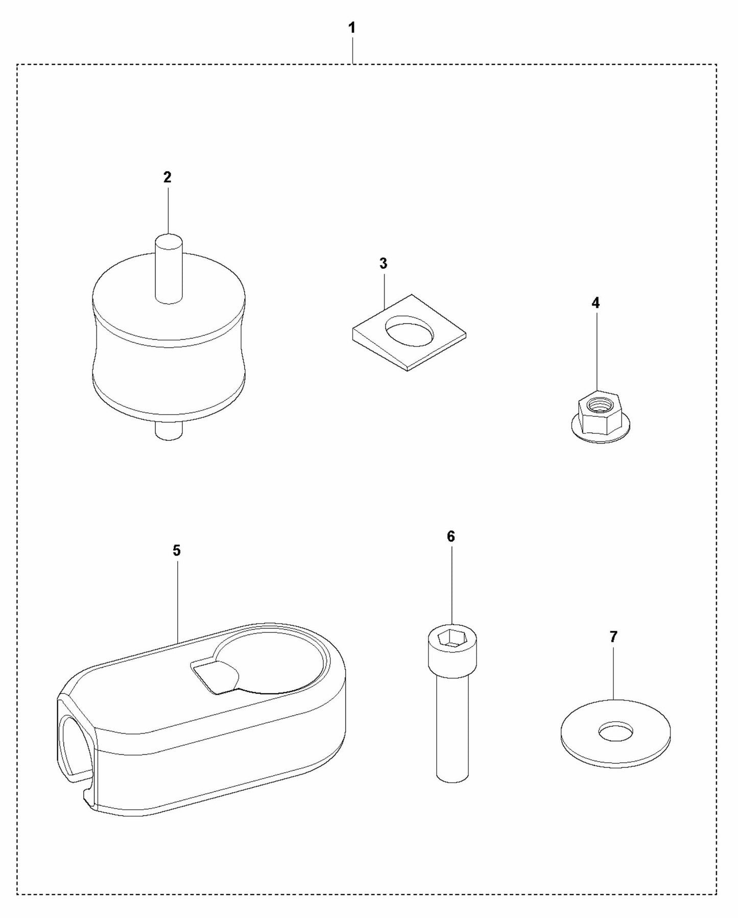 LF 130 LT Petrol Shock Absorber Repair Kit Assembly Parts by Husqvarna
