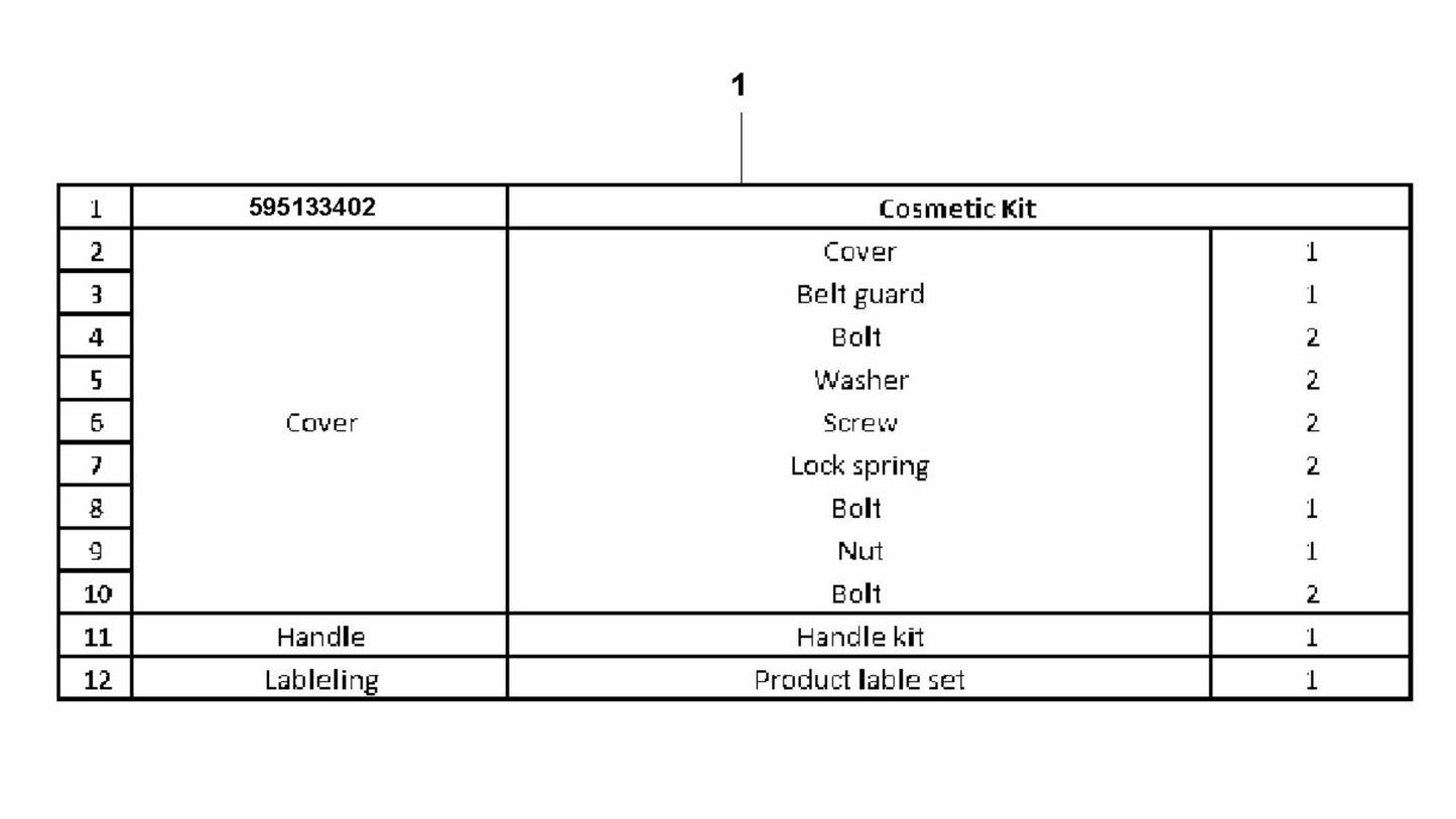 LF 130 LT Petrol Cosmetic Kit-Hatz Assembly Parts by Husqvarna