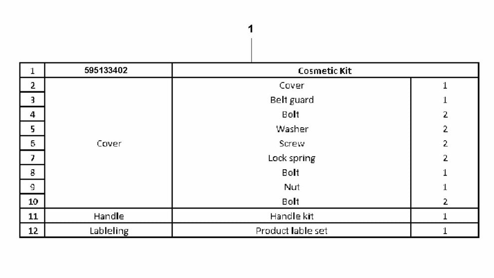 LF 130 LT Petrol Cosmetic Kit-Hatz Assembly Parts by Husqvarna