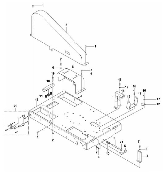 Soff Cut 4000 Frame Assembly Parts by Husqvarna